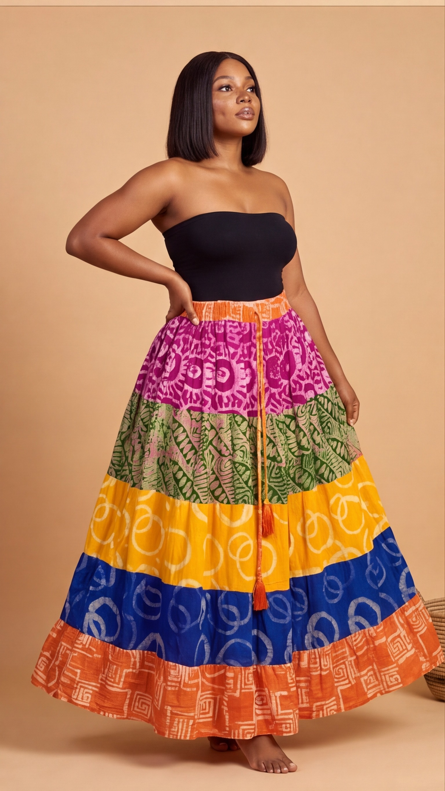 Kekeli Patched Skirt — Mama