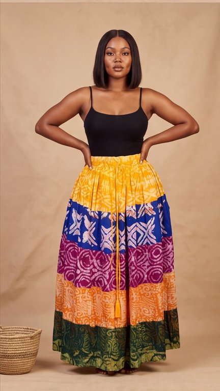 Kekeli Patched Skirt — Awoamefia