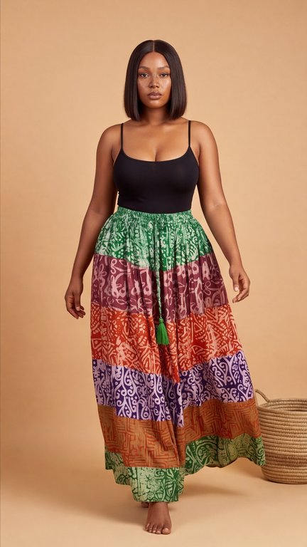 Kekeli Patched Skirt — Torgbui