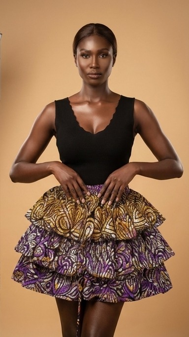 Ohemaa Tiered Skirt — Adwɛneasa