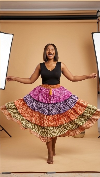 Ohemaa Tiered Skirt — Sankofa